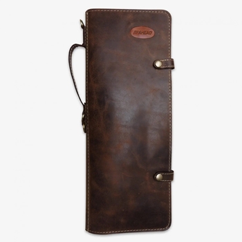 Ahead ALSCBR Brown Handmade Leather Stick Case with Drum Key Holder