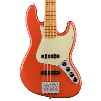 Fender Player Plus Active Jazz Bass V Electric Bass Guitar, Fiesta Red