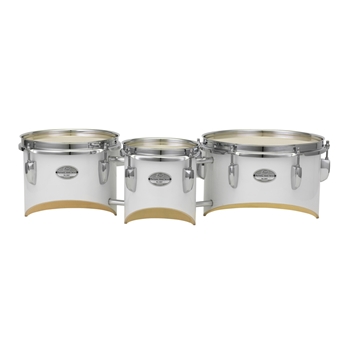 Pearl MJT680/CXN33 Junior Marching Trio Set 6x6.5 8x6.5 10x6.5 W/Carrier, Pure White