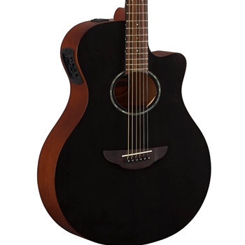Yamaha APX600M Thinline Cutaway Acoustic Guitar with Electronics, Smokey Black Matte