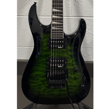Used Jackson Dinky Arch Top JS32Q DKA Electric Guitar, Amaranth Fingerboard, Transparent Green Burst