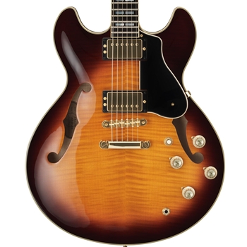 Yamaha SA220 Semi-Hollow Body Electric Guitar, Brown Sunburst