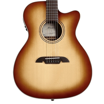 Alvarez AF70ce Folk Acoustic Guitar with Electronics, Shadowburst