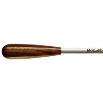 Slimline 12" baton, White Shaft, Rosewood Handle