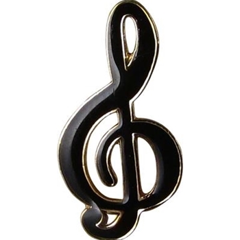 Aim AIMJ81 Pin G-Clef Polished Brass