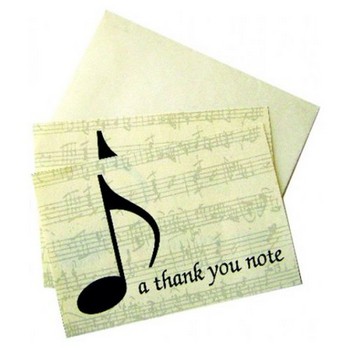 Music Gift BS01 Boxed Stationary - Thank You Notes