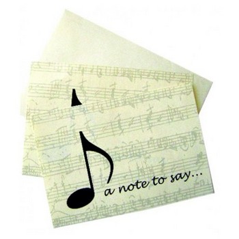 Music Gift BS02 Boxed Stationary - At Note To Say