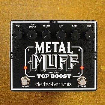 Used Electroharmonix Metall Muff with Top Boost Effects Pedal