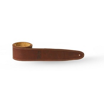 4100-25 Taylor Strap, Medium Brown Leather, Suede Back, 2.5"