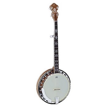 Ortega OBJ550W-SNT Falcon Series 5-String Banjo, Walnut with Bag