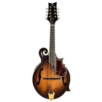 Ortega RMFE100AVO Solid Distressed Spruce Top F-Style Mandolin, Antique Violin Oil w/Bag