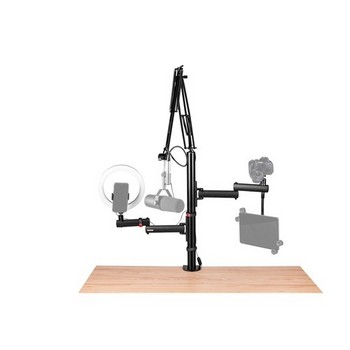 Frameworks GFW-ID-CREATORTREE ID Series All-In-One Content Creator Tree with Light, Mic & Camera Attachments