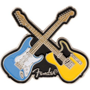 9122421102 Fender Crossed Guitars Enamel Pin, Multi-Color