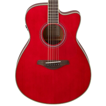 Yamaha FSC-TARR FSC-TA TransAcoustic Guitar Cutaway Ruby Red